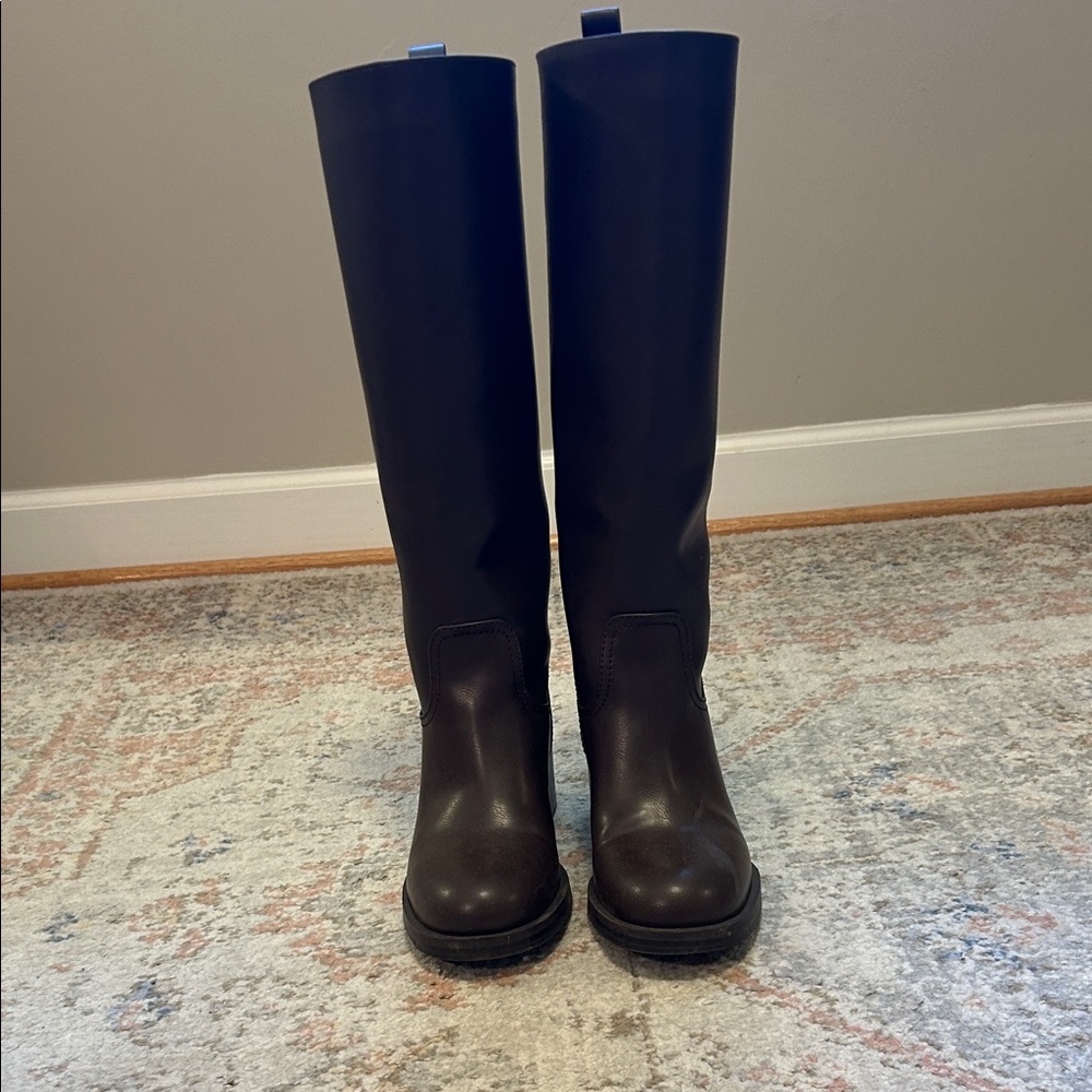H&M Tall Black Combat Moto Boots
